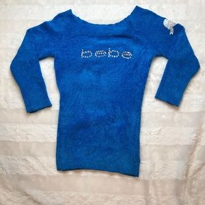 Bebe Blue Sweater Top
